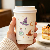 Tasse à café double paroi Halloween toile d'araignée en carton ondulé isolée 16oz – Vente en gros, fournisseur direct d'usine