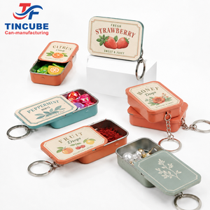 Boîte à clés <span class=keywords><strong>en</strong></span> métal <span class=keywords><strong>personnalisable</strong></span> avec couvercle coulissant pour ranger des bonbons, des accessoires, des pièces de monnaie et des petits objets pour le bureau et les voyages - Product Image 2