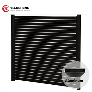 Panneau de clôture en alliage d'aluminium avec revêtement de sécurité, écran de protection de 8 pieds, <span class=keywords><strong>design</strong></span> moderne, dimensions personnalisables pour usage agricole, sportif et extérieur - Product Image 1