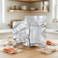 Sacs sous vide en plastique pour filets de poisson congelés en gros, emballage alimentaire, sacs sous vide en aluminium et plastique pour scelleuses sous vide alimentaires