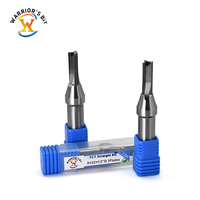 Mata Bor Router CNC Kayu Warrior OEM ODM Kustom TCT 3Flute Straight Groove 6mm 8mm Presisi Tinggi 55HRC Pemotong Kayu