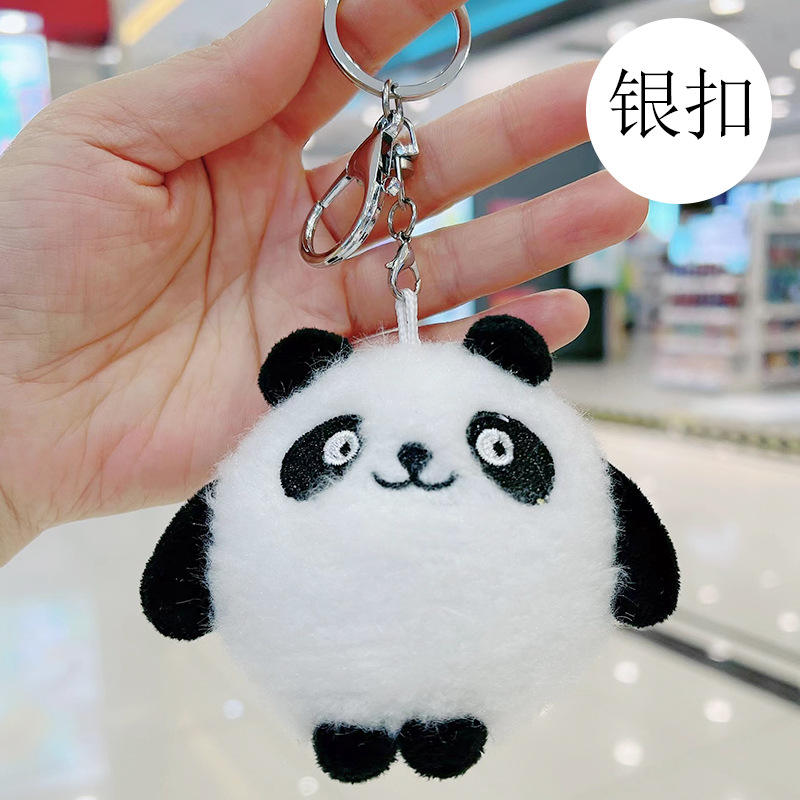 Fat panda big eyes + silver buckle - tall 8cm