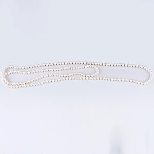 Collier de perles d'eau douce 7-8mm blancs qualité AA longueur 130cm pour usage quotidien - Product Image 1