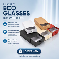 Emballages de lunettes de haute qualité, luxueux, personnalisés avec logo, écologiques, biodégradables, doublés d'éponge, avec fermeture magnétique