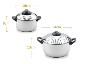 Casserole à pâtes en acier inoxydable 6QT/2QT, casserole à pâtes de haute qualité en acier inoxydable avec couvercle égouttoir, casserole à nouilles - Product Image 6