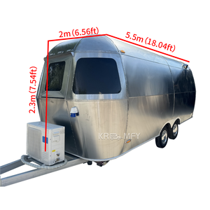 Stainless Steel Fast Ice Cream <b>Caravan</b> Truck Food Trucks Trailer Fully Equipped Kitchen Mobile Coffee Cart - Product Image 6