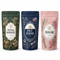 Sachet refermable JIAHE écologique personnalisé, de qualité alimentaire, résistant aux chocs, avec fermeture éclair, pour aliments pour animaux, sucre, noix, graines