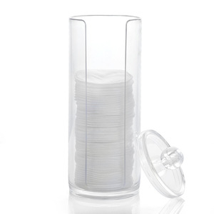 Transparent Plastic <b>Makeup</b> Remover Pad <b>Box</b> With Lid For Cotton Pads Storage Organizers - Product Image 3