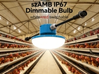Ampoule LED pour poulailler, 130lm/W, IP67, étanche, sans scintillement