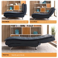 Sofá Cama Plegable Moderno para Dormitorio Individual, Multifuncional, para Balcón, Tapizado en Tela, Alta Comodidad, para Apartamentos Pequeños 1