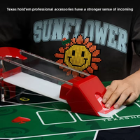 Machine à distribuer les cartes de poker Texas Hold'em professionnelle en acrylique rouge et blanc, pack de 1 à 8, pour jeu de 21 points, norme casino