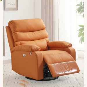Sillón Reclinable Eléctrico Moderno para Adultos y Personas Mayores, Giratorio, con Masaje, Tapizado en Cuero PU, para Apartamentos y Hoteles - Product Image 1