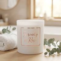 Autocollants personnalisés en feuille d'or pour bougies, résistants à l'eau et aux hautes températures, pour boîtes cadeaux de bougies parfumées