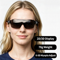 Lunettes de cinéma portables 4K HD, casque VR pour cinéma personnel, design pliable et léger pour les voyages, les vols, les trains et le divertissement