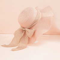 Femmes grandes dames pliable pliable disquette été plage paille chapeau de soleil large bord Cowboy Style pour l'extérieur et les voyages