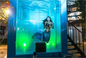 Piscine d'entraînement de plongée modulaire préfabriquée portable avec matériau PC, piscine <span class=keywords><strong>spa</strong></span> commerciale - Product Image 5