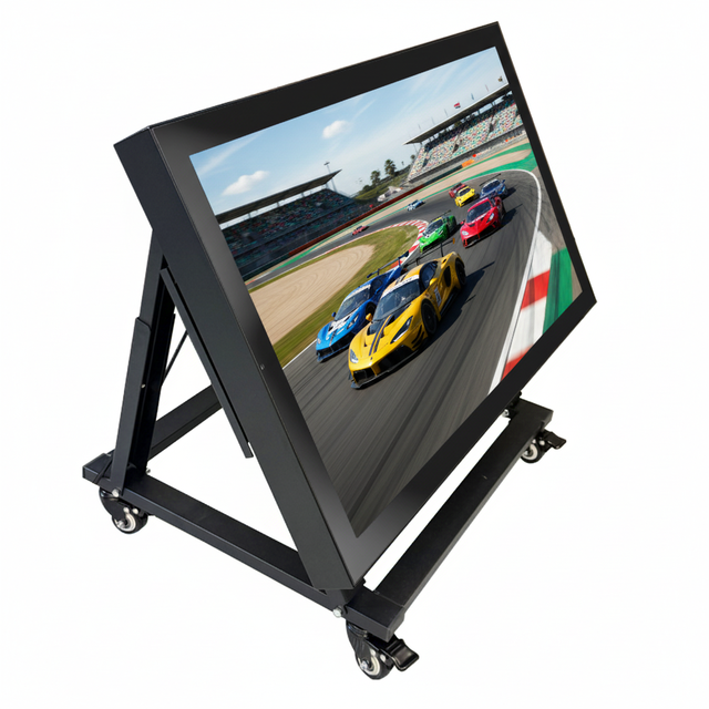 Outdoor IP66 2000 Nits High Brightness Portable Digital Signage Display Movable Foldable Sunlight Readable Totem Stand