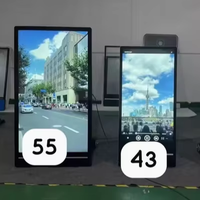 Layar Iklan Luar Ruangan 43'' Beroda, Menarik Perhatian, Tampilan Jelas