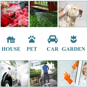 50 قدم خرطوم مياه البستنة المرن القابل للتوسيع 10 وظائف فوهة متعددة الاستخدامات أنابيب وببكرات الحدائق - Product Image 5