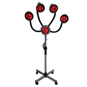 Lampe de thérapie infrarouge à cinq têtes, chauffage par ampoule rouge sur pied, séchoir à cheveux pour salon et physiothérapie - Product Image 1