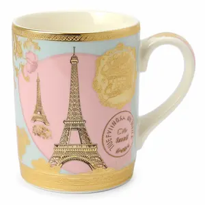 Tasse à café en céramique avec monuments de Paris Tasse de collection Tour Eiffel Tasse souvenir de la ville de Paris