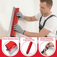 Couteau à mastic en acier inoxydable, truelle de lissage pour murs, idéal pour le finissage du plâtre et du cloisonné.