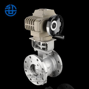 VQ671F-16C DN100 Vanne à bille électrique à bride en acier inoxydable, type V, à commande et semi-étanche pour l'eau et l'air comprimé - Product Image 2
