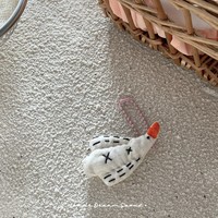 Porte-clés en lin cousu main INS, mignon, girafe, oie, lion, peluche, breloque de sac vintage coréen, petite poupée douce, cadeau, ornement