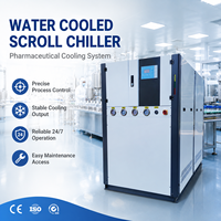 Système de refroidisseur d'eau industriel à spirale refroidi par eau de 50 CV pour le refroidissement des processus d'usine