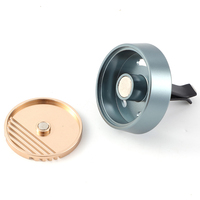 Diffuseur de parfum rond en alliage d'aluminium - Modèle personnalisé de luxe - Désodorisant longue durée pour voiture à l'huile essentielle