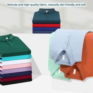 Polo pour hommes à <span class=keywords><strong>prix</strong></span> d'usine, faible MOQ, avec logo imprimé promotionnel, polos unisexes pour femmes et hommes, polos de couple - Product Image 4