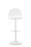 Tabouret de bar pivotant réglable en hauteur, moderne, pour hôtel et restaurant, avec coussin en cuir PU et structure en métal