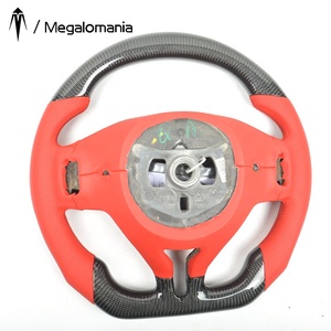 Volante Deportivo de Fibra de Carbono con Cuero <span class=keywords><strong>Rojo</strong></span> Ghibli y Pantalla LED, Compatible con <span class=keywords><strong>Maserati</strong></span> - Product Image 6