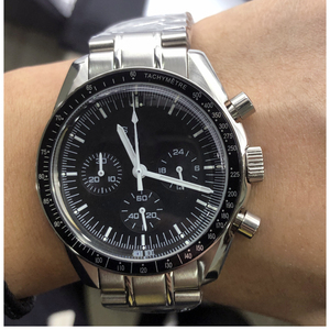 Reloj de Pulsera Deportivo de Cuarzo para Hombre, con Correa de Acero Inoxidable, Cronógrafo, Resistente al Agua, con Movimiento VK63, Estilo Ejecutivo - Product Image 4