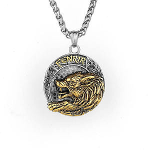 Nouveau Collier Pendentif Disque Gravé Horoscope Géométrique Tendance 2023 avec Chaîne à Maillons Personnalisé en Acier Inoxydable pour Homme Signe Astrologique - Product Image 1