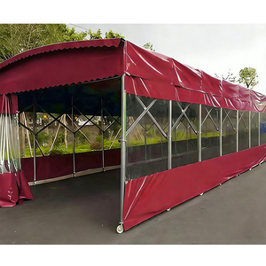 Retractable Movable Awning - Folding Push Pull <b>tent</b> telescopic <b>canopy</b> Outdoor sunshade carport Outdoor large-scale storage <b>tent</b> - Product Image 2