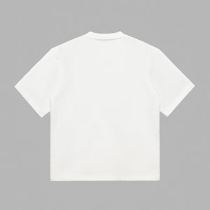 T-Shirt Oversize con Collo Tondo Bianca Tinta Unita Senza Stampa Abbigliamento Casual Streetwear per Uomo - Product Image 3