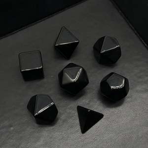 Jeu de dés vierges avec logo gravé personnalisé, carrés polyédriques en acrylique noir blanc et coloré pour donjons et dragons, jeux de société RPG - Product Image 6