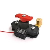Interrupteur de déconnexion de batterie en cuivre 12V-24V avec affichage numérique de la tension, isolateur de batterie pour voiture, camping-car, camion et usage maritime
