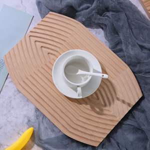 Arcobaleno acqua Ripple legno di faggio vassoio per il tè del pane del pomeriggio tavola di fotografia di cibo oggetti di scena tavola di aromaterapia blocchi di taglio - Product Image 3