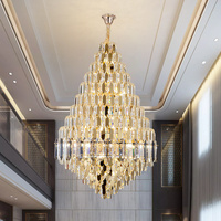 Luminaires suspendus modernes, luminaires suspendus de luxe pour hall d'hôtel, escalier, salon, villa, lustre décoratif en cristal