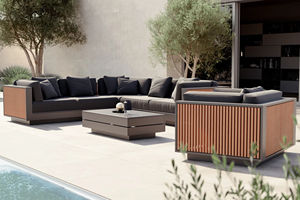 AJUNION Meubles <span class=keywords><strong>de</strong></span> <span class=keywords><strong>jardin</strong></span> <span class=keywords><strong>de</strong></span> luxe Ensemble <span class=keywords><strong>de</strong></span> canapés sectionnels Cadre en <span class=keywords><strong>aluminium</strong></span> Lattes à <span class=keywords><strong>effet</strong></span> <span class=keywords><strong>bois</strong></span> Ensemble <span class=keywords><strong>de</strong></span> <span class=keywords><strong>salon</strong></span> d'extérieur Meubles <span class=keywords><strong>de</strong></span> patio en forme <span class=keywords><strong>de</strong></span> L - Product Image 5