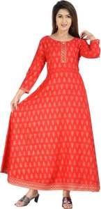 Nouveau élégant femmes rayonne Anarkali Salwar Kurtis ensemble imprimé fête Festival couleur personnalisée pour les vêtements indiens et pakistanais - Product Image 3