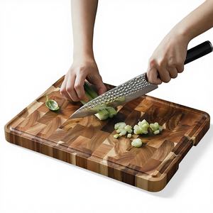Planche à découper rectangulaire en bois pour la cuisine - Non toxique, facile à nettoyer, passe au lave-vaisselle, épaisseur 1,3 cm - Product Image 1