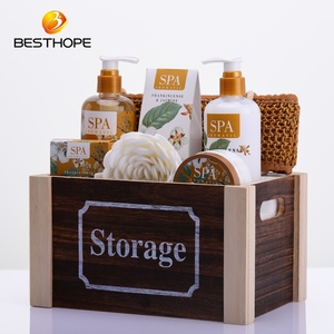 Coffret Cadeau de <span class=keywords><strong>Bain</strong></span> Personnalisé Parfum Huile Aromatique pour Spa avec Sac à Main Tissé Shampoing Gel Douche Nettoyant Corps <span class=keywords><strong>Bain</strong></span> Moussant - Product Image 4