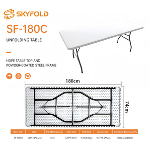 <span class=keywords><strong>Table</strong></span> pliante d'extérieur en plastique étanche, personnalisable en gros pour fournisseurs <span class=keywords><strong>de</strong></span> jardins - Product Image 1