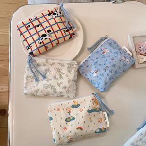 Organisateur à fermeture éclair en coton avec logo personnalisé, mini trousse de toilette de maquillage de beauté, <span class=keywords><strong>trieur</strong></span> de pièces de <span class=keywords><strong>monnaie</strong></span>, sacs à main pour femmes - Product Image 2