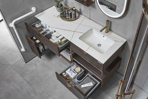 Modern Luxury Floating Sink Vanity Bathroom Cabinet Set for Apartments and Hotels - Product Image 3