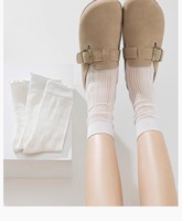 Nouvelles chaussettes en dentelle blanches style ballet pour femme 2026, chaussettes en soie de mûrier, chaussettes fines mi-mollet pour femme, idéales pour l'été