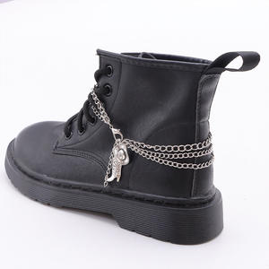 Western Cowboy <b>Boot</b> Chain With Hat And <b>Boot</b> Pendant Silver Metal Unisex Casual Fashion <b>Jewelry</b> For <b>Boots</b> - Product Image 2